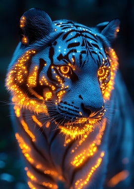 Glowing Tiger Portrait