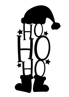 Ho Ho Ho Christmas Silhouette