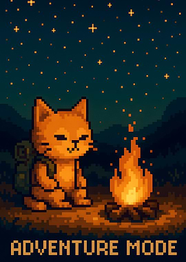 Pixel Art Cat Adventure Mode
