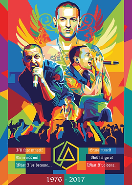 Chester Bennington Colorful Tribute Art