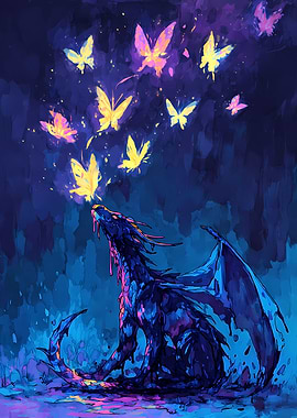 Dragon and Butterflies