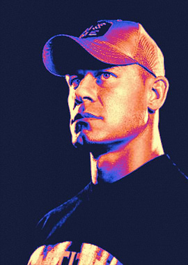 John Cena Portrait with Color Filter