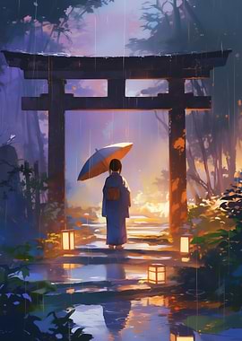 Rainy Day at the Shrine
