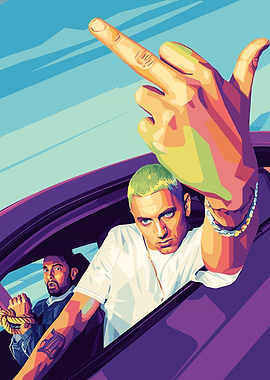 Eminem Middle Finger Art