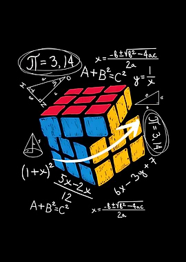 Rubik's Cube with Math Equations