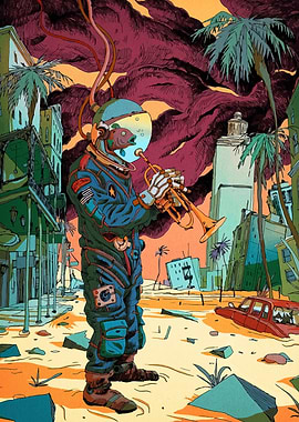 Post-Apocalyptic Trumpet Player