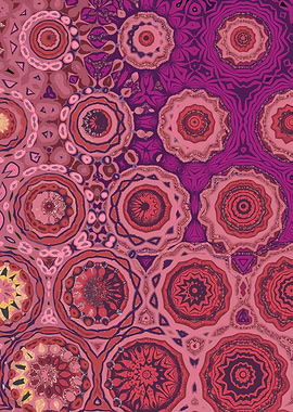 Abstract Pink and Purple Mandala Pattern