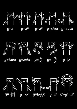 Mathematical Cats, mathematical function poster