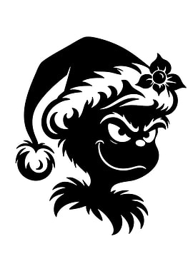 Monster Silhouette with Flower