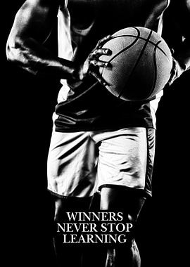 Basketball Player with Motivational Quote