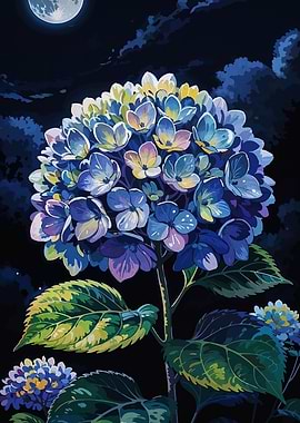 Hydrangea under Moonlight