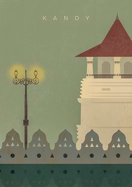Kandy Sri Lanka Minimalist Art