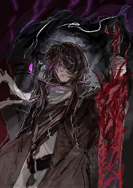 Dark Fantasy Character with Red Arm