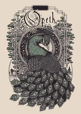 Opeth Peacock Art Nouveau Illustration