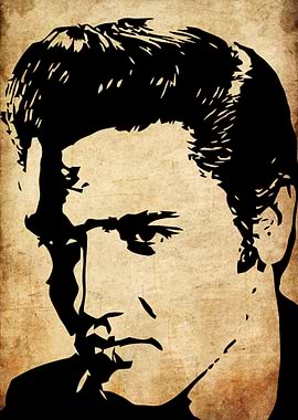 Silhouette Portrait on Textured Background