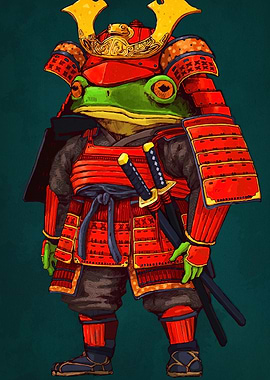 Frog Samurai Warrior