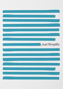 Just Simplify Blue Minimalist Quote