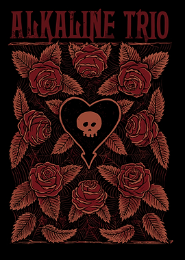 Alkaline Trio Roses and Skull