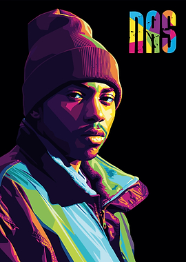 Nas colorful portrait