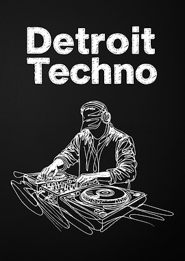 Detroit Techno DJ Sketch Art