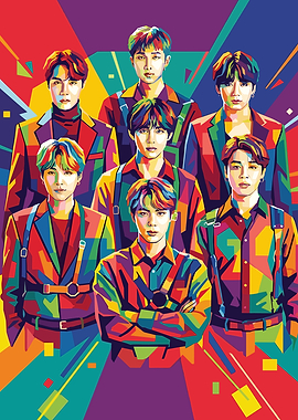 BTS Pop Art Portrait