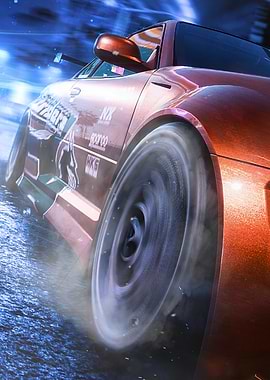 Racing Car in Motion Blur