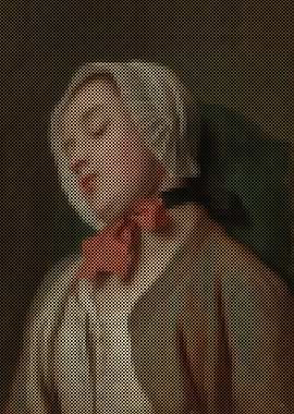 A Young Woman Sleeping In A Chair