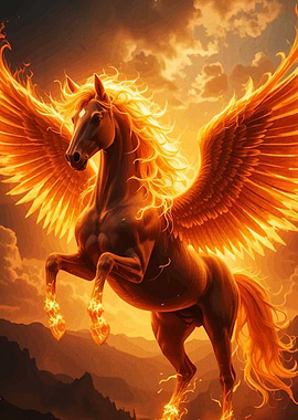 Fiery Pegasus Rising
