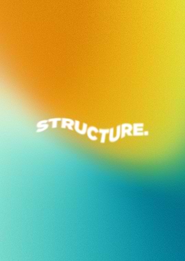 STRUCTURE - Abstract Green & Orange - Order & Mental Clarity Poster