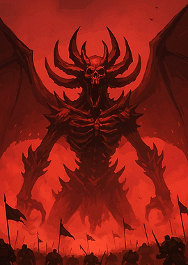 Red Demon Wings and Army