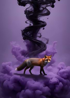 Fox in Purple Smoke
