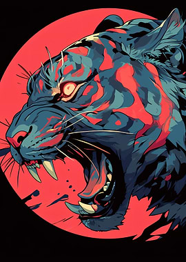 Roaring Panther Illustration