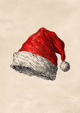 Vintage Santa Hat