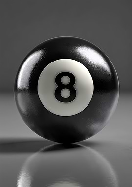 Billiard Black Eight Ball