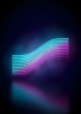 Abstract Neon Wave