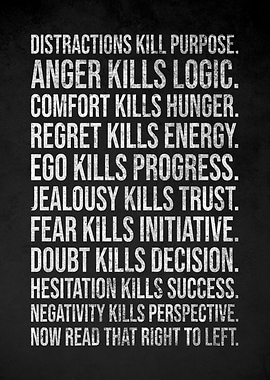 Motivational Text Art on Dark Background v4