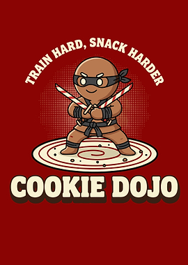 Cookie Dojo Ninja Cartoon Illustration