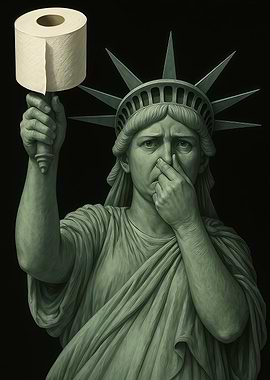 Statue of Liberty with Toilet Paper