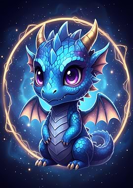 Cute Chibi Dragon Fantasy Art