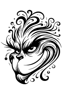 Monster Black and White Portrait