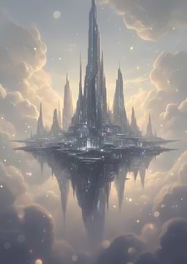 Futuristic City in the Clouds
