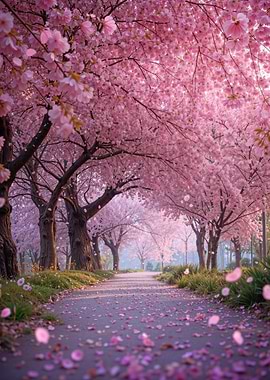Spring Cherry Blossom Path