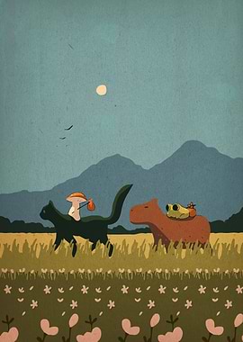 Whimsical Animal Journey