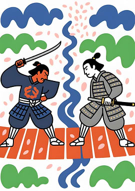 Samurai Duel Illustration
