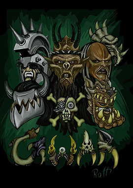 Grim Fantasy Character Collage