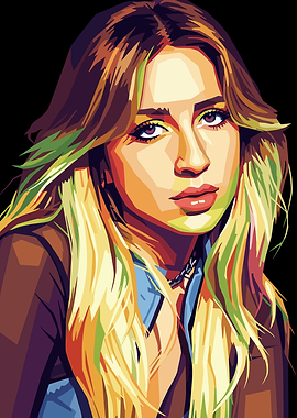 Tate McRae Colorful Portrait Art