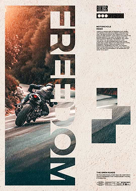 Motorcycle Freedom Poster