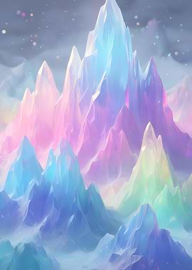 Pastel Crystal Mountains