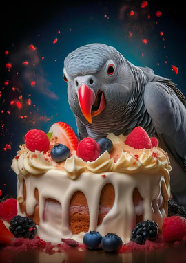 Parrot Party Cake