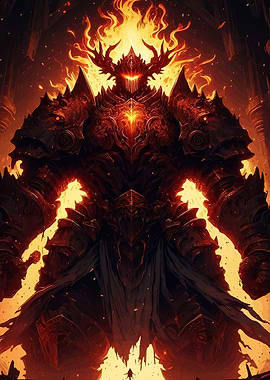 Fiery Armored Warrior